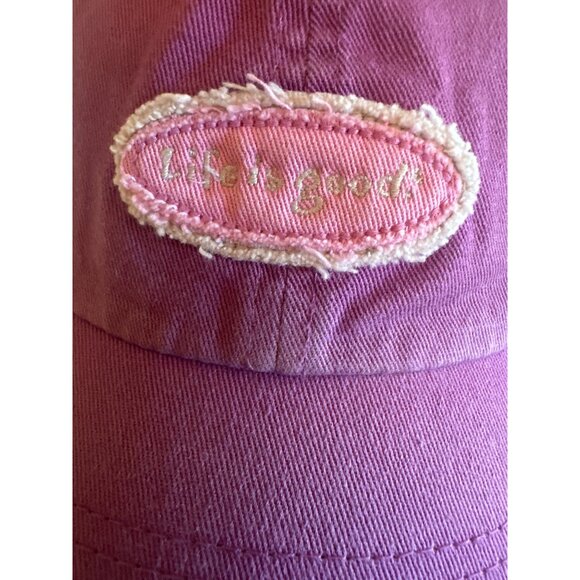 Life Is Good Logo Baseball Cap Adjustable Pink - Picture 2 of 6